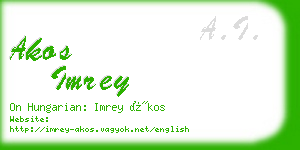 akos imrey business card